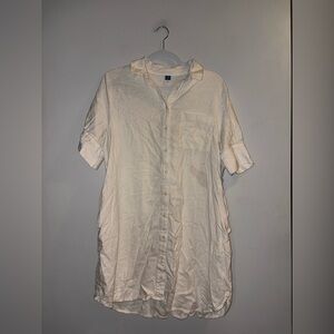 Old Navy | Cream Button Up Dress